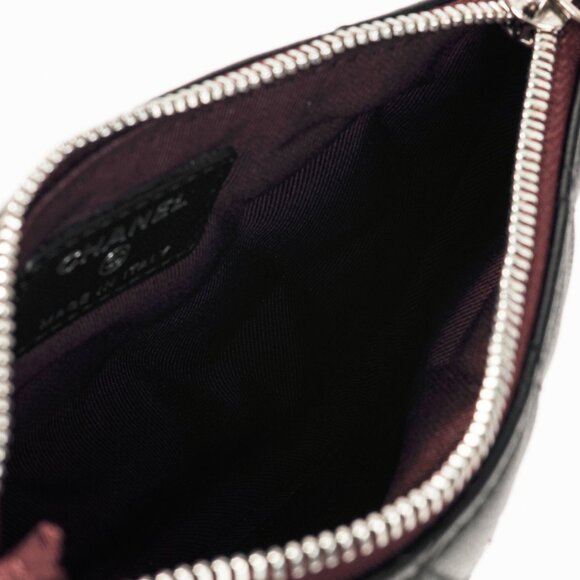 Chanel Black Lambskin Classic Zipped O Pouch - Picture 9 of 13
